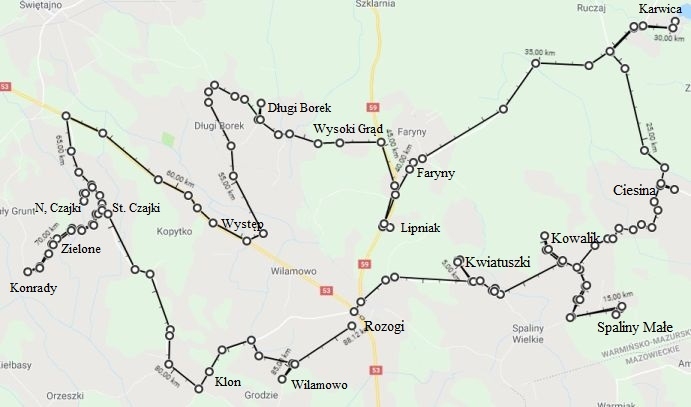 Mapka trasy wycieczki