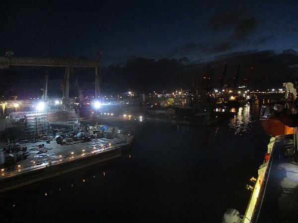 Gdyński port nocą